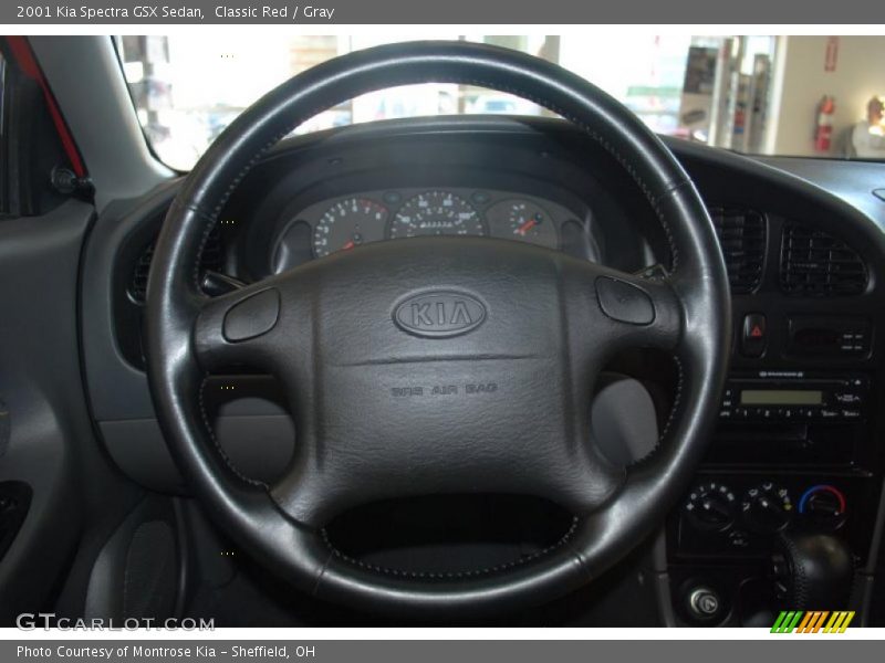 Classic Red / Gray 2001 Kia Spectra GSX Sedan