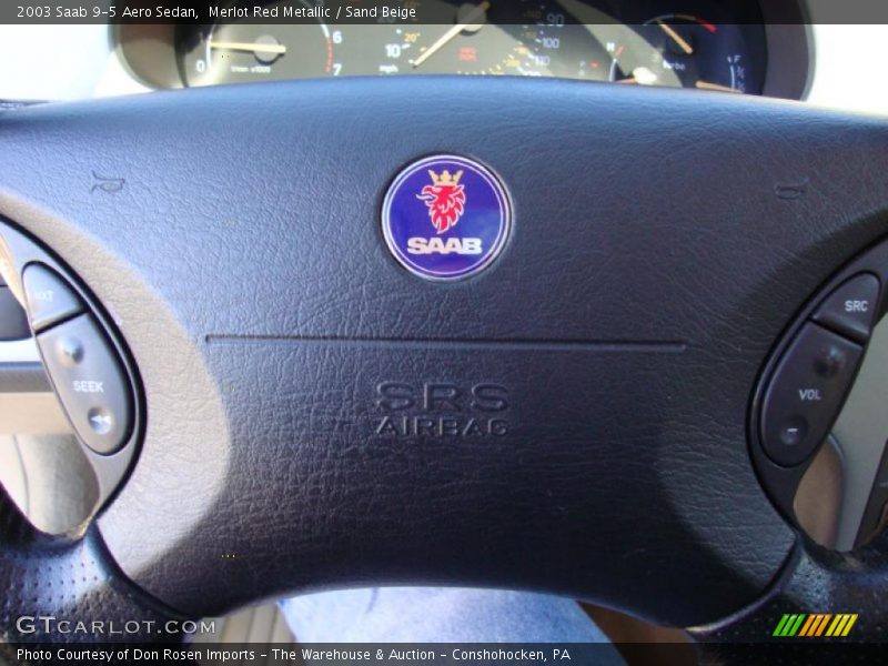 Merlot Red Metallic / Sand Beige 2003 Saab 9-5 Aero Sedan