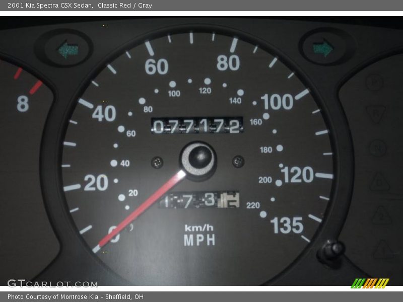 Classic Red / Gray 2001 Kia Spectra GSX Sedan