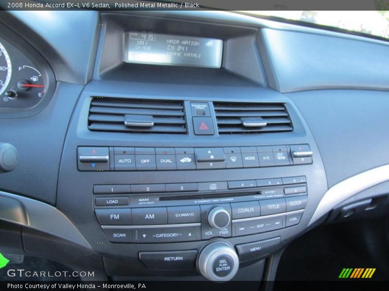 Polished Metal Metallic / Black 2008 Honda Accord EX-L V6 Sedan