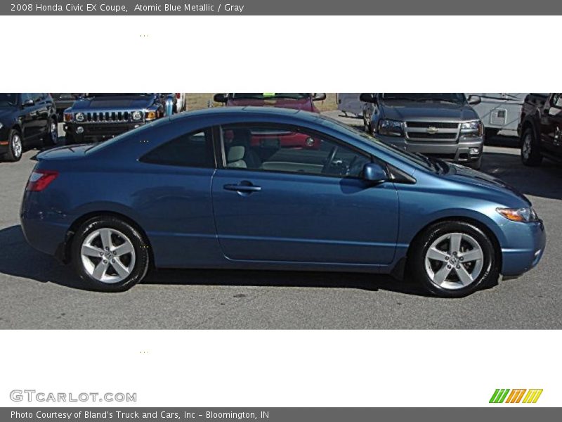 Atomic Blue Metallic / Gray 2008 Honda Civic EX Coupe