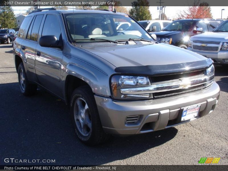 Graystone Metallic / Light Gray 2007 Chevrolet TrailBlazer LS 4x4
