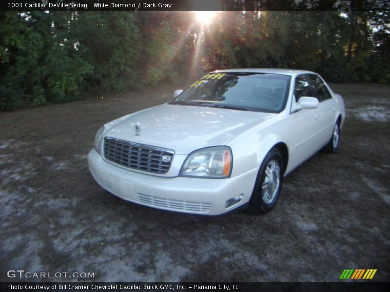 White Diamond / Dark Gray 2003 Cadillac DeVille Sedan