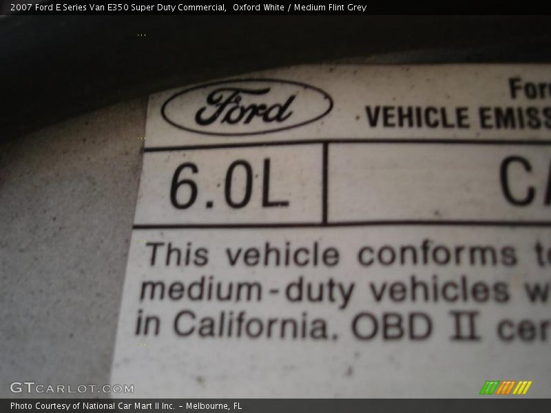 Oxford White / Medium Flint Grey 2007 Ford E Series Van E350 Super Duty Commercial