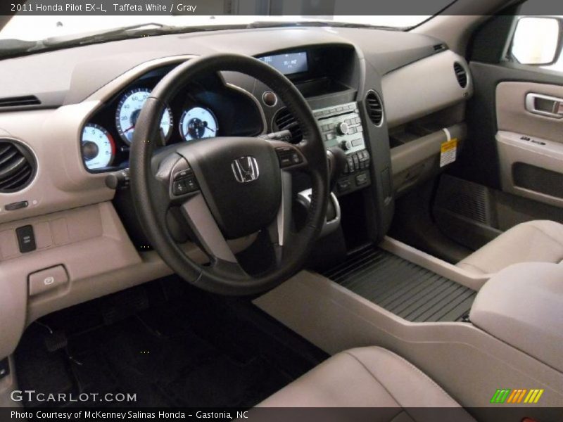 Taffeta White / Gray 2011 Honda Pilot EX-L