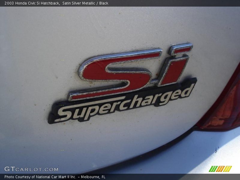 Satin Silver Metallic / Black 2003 Honda Civic Si Hatchback