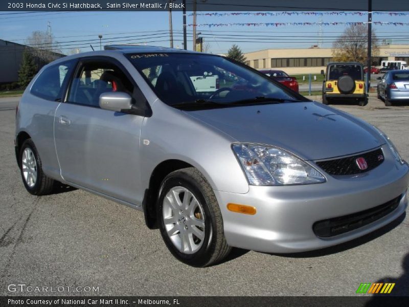 Satin Silver Metallic / Black 2003 Honda Civic Si Hatchback
