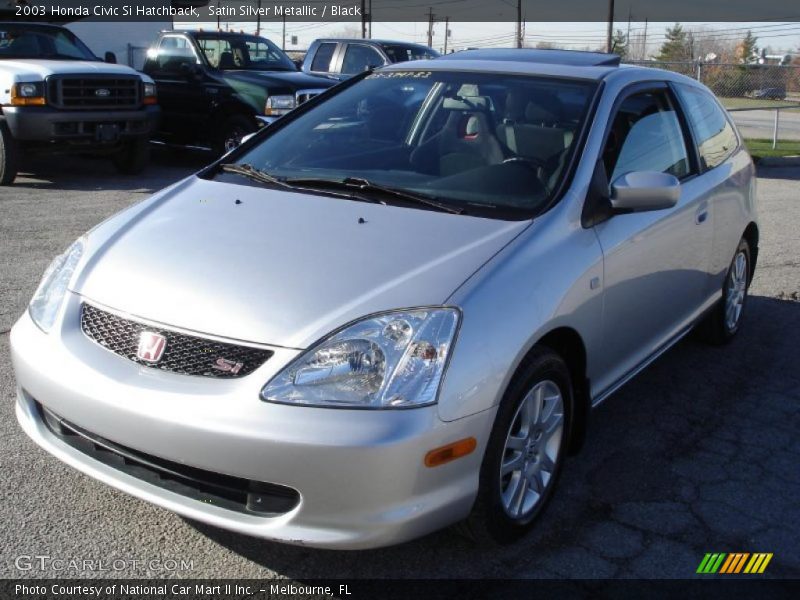 Satin Silver Metallic / Black 2003 Honda Civic Si Hatchback