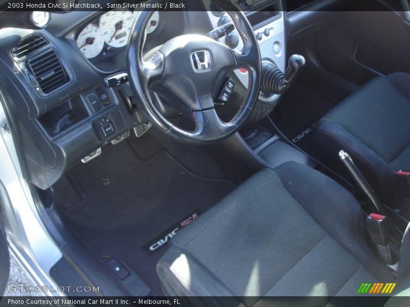 Satin Silver Metallic / Black 2003 Honda Civic Si Hatchback