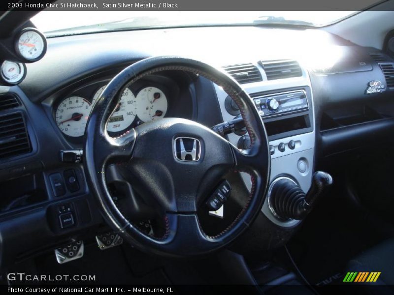 Satin Silver Metallic / Black 2003 Honda Civic Si Hatchback
