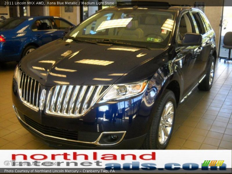 Kona Blue Metallic / Medium Light Stone 2011 Lincoln MKX AWD