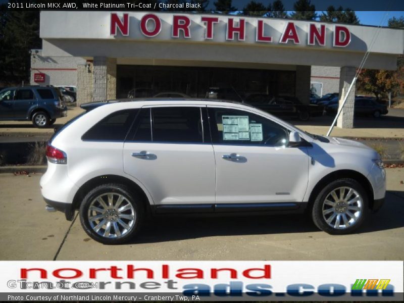 White Platinum Tri-Coat / Charcoal Black 2011 Lincoln MKX AWD