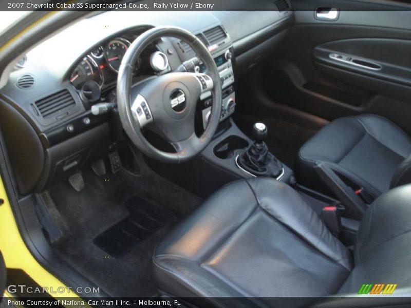 Ebony Interior - 2007 Cobalt SS Supercharged Coupe 