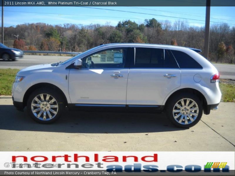 White Platinum Tri-Coat / Charcoal Black 2011 Lincoln MKX AWD