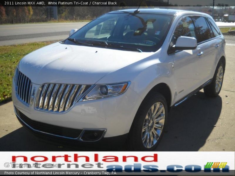 White Platinum Tri-Coat / Charcoal Black 2011 Lincoln MKX AWD