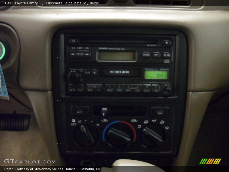 Cashmere Beige Metallic / Beige 1997 Toyota Camry LE
