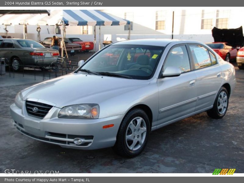 Sterling Silver / Gray 2004 Hyundai Elantra GLS Sedan