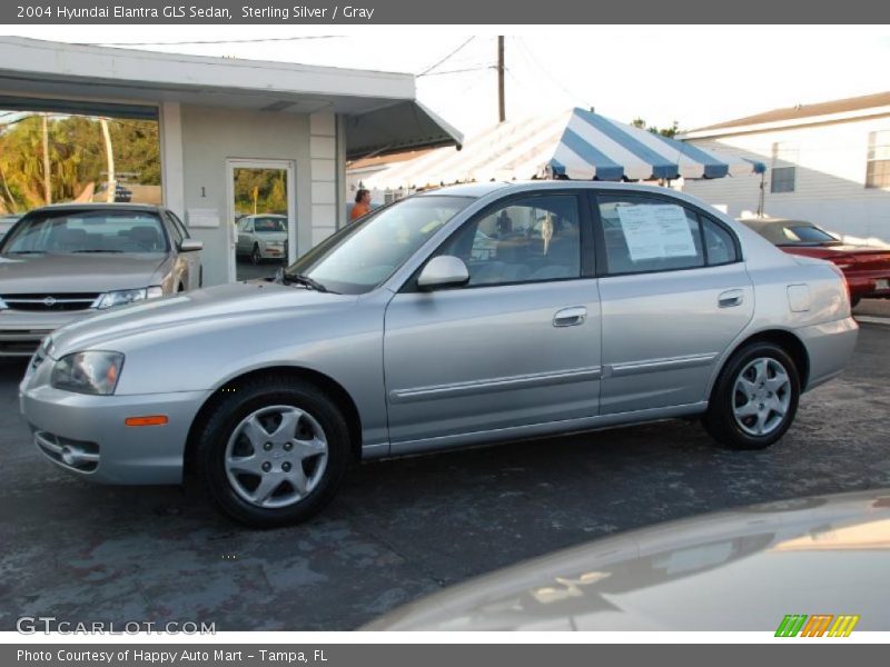 Sterling Silver / Gray 2004 Hyundai Elantra GLS Sedan