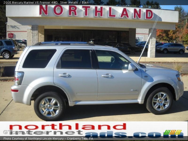 Silver Metallic / Black 2008 Mercury Mariner V6 Premier 4WD