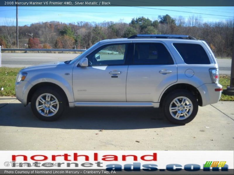 Silver Metallic / Black 2008 Mercury Mariner V6 Premier 4WD