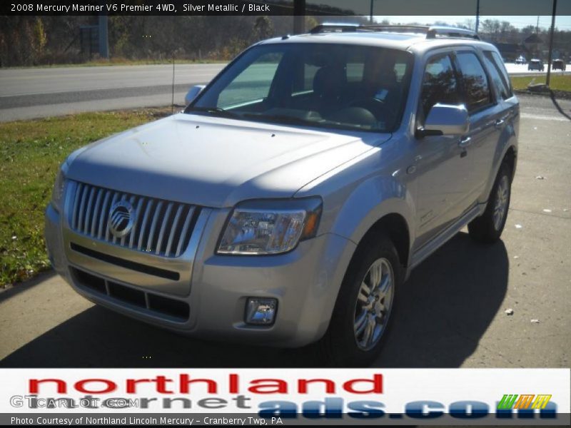 Silver Metallic / Black 2008 Mercury Mariner V6 Premier 4WD