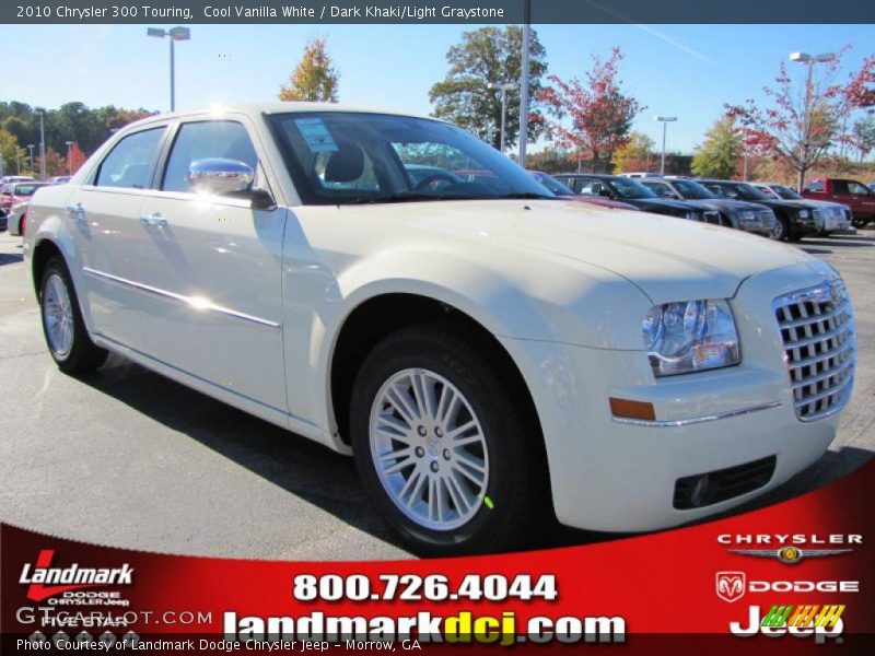 Cool Vanilla White / Dark Khaki/Light Graystone 2010 Chrysler 300 Touring