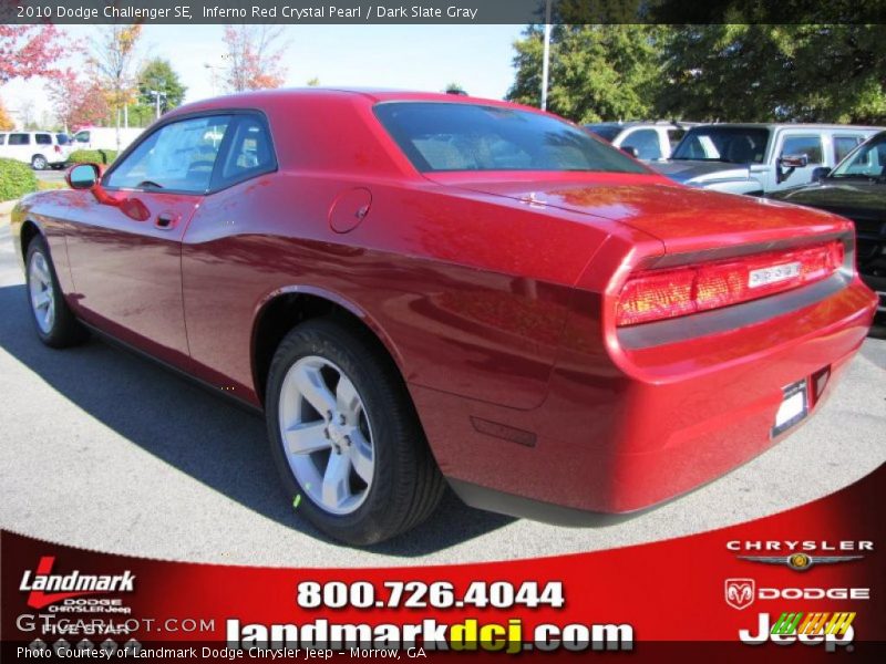 Inferno Red Crystal Pearl / Dark Slate Gray 2010 Dodge Challenger SE