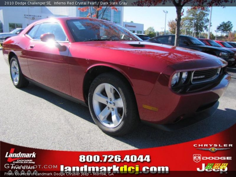 Inferno Red Crystal Pearl / Dark Slate Gray 2010 Dodge Challenger SE