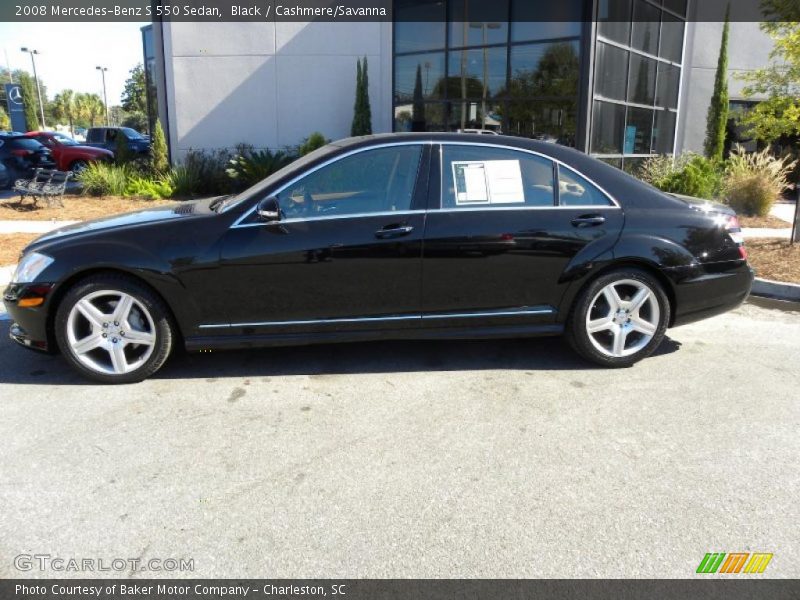Black / Cashmere/Savanna 2008 Mercedes-Benz S 550 Sedan
