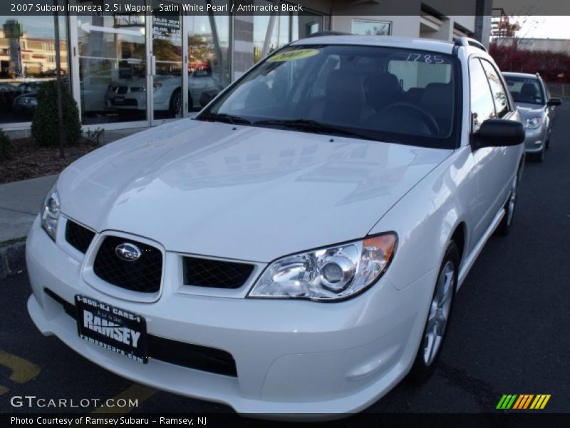 Satin White Pearl / Anthracite Black 2007 Subaru Impreza 2.5i Wagon