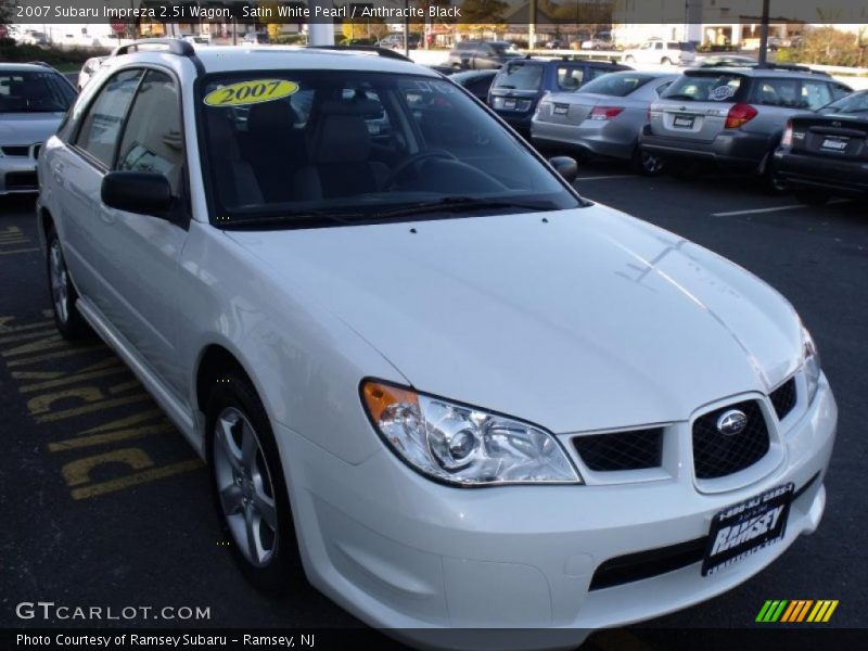 Satin White Pearl / Anthracite Black 2007 Subaru Impreza 2.5i Wagon