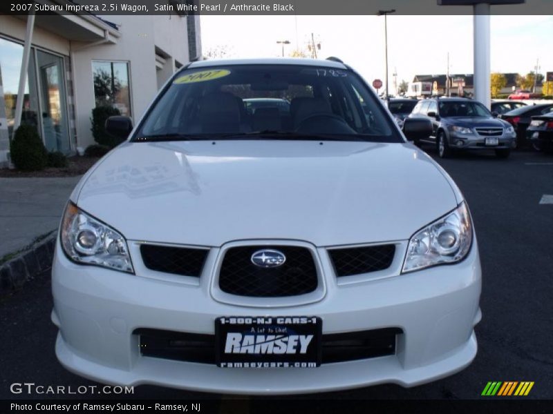 Satin White Pearl / Anthracite Black 2007 Subaru Impreza 2.5i Wagon