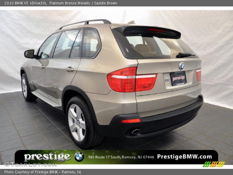 Platinum Bronze Metallic / Saddle Brown 2010 BMW X5 xDrive30i