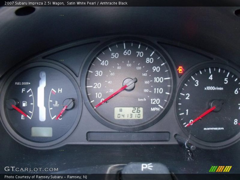 Satin White Pearl / Anthracite Black 2007 Subaru Impreza 2.5i Wagon