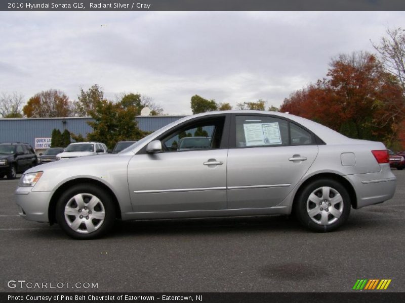 Radiant Silver / Gray 2010 Hyundai Sonata GLS