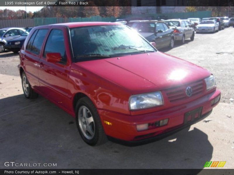 Flash Red / Black 1995 Volkswagen Golf 4 Door