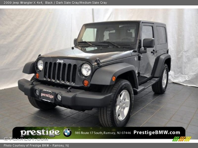 Black / Dark Slate Gray/Medium Slate Gray 2009 Jeep Wrangler X 4x4
