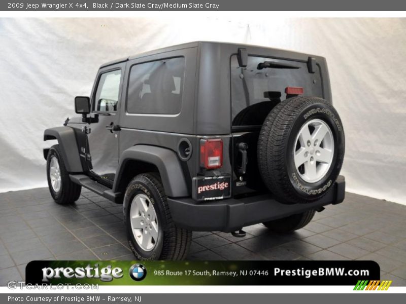 Black / Dark Slate Gray/Medium Slate Gray 2009 Jeep Wrangler X 4x4