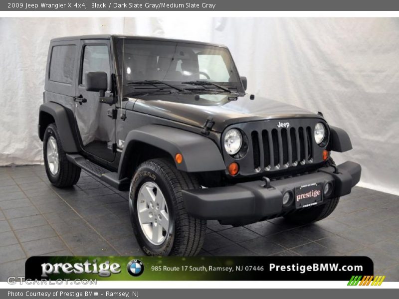 Black / Dark Slate Gray/Medium Slate Gray 2009 Jeep Wrangler X 4x4