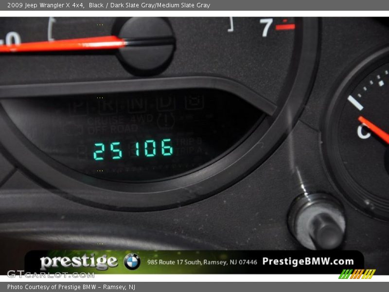 Black / Dark Slate Gray/Medium Slate Gray 2009 Jeep Wrangler X 4x4