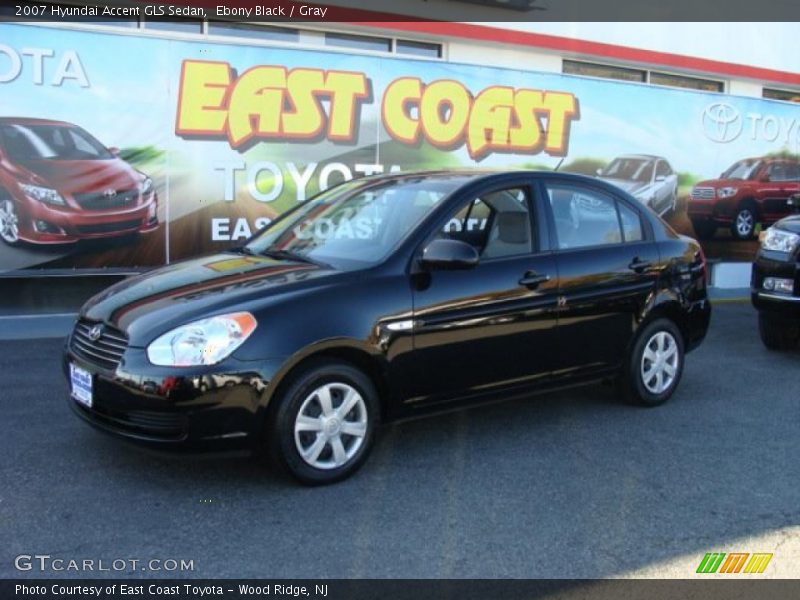 Ebony Black / Gray 2007 Hyundai Accent GLS Sedan