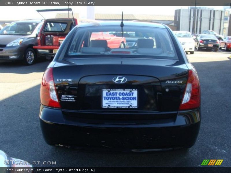 Ebony Black / Gray 2007 Hyundai Accent GLS Sedan
