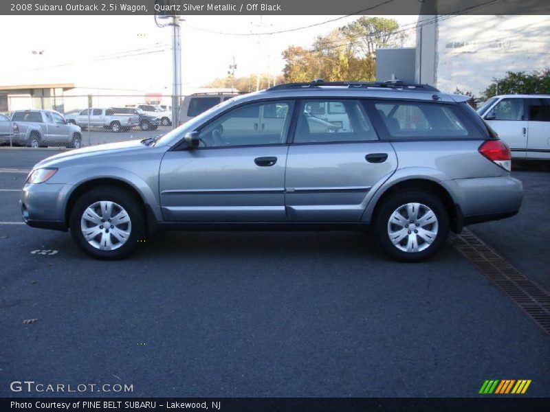 Quartz Silver Metallic / Off Black 2008 Subaru Outback 2.5i Wagon