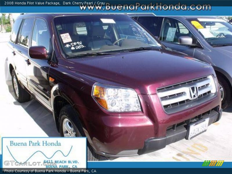 Dark Cherry Pearl / Gray 2008 Honda Pilot Value Package