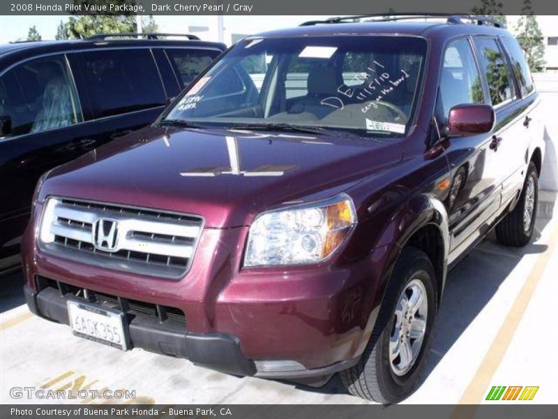Dark Cherry Pearl / Gray 2008 Honda Pilot Value Package
