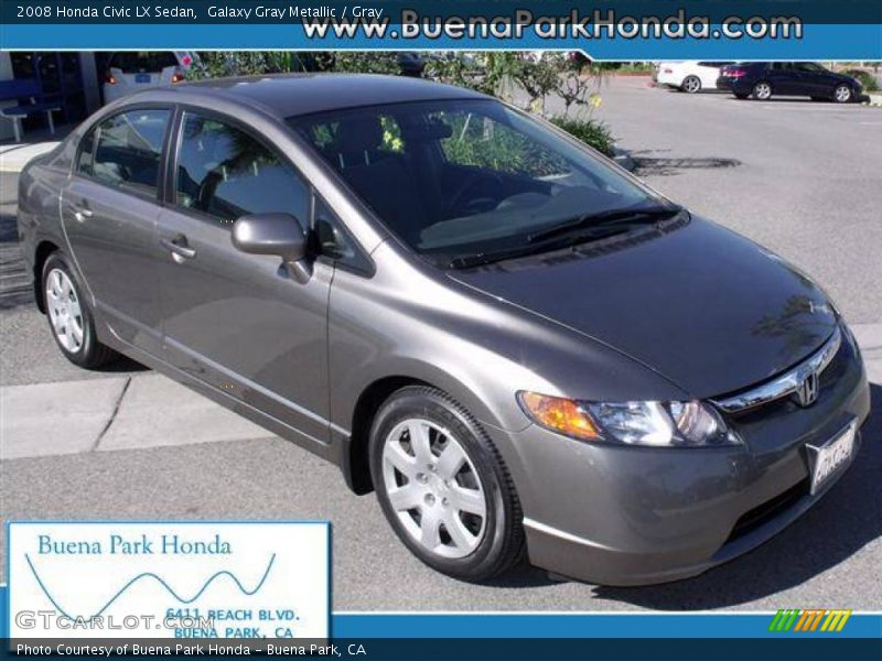 Galaxy Gray Metallic / Gray 2008 Honda Civic LX Sedan