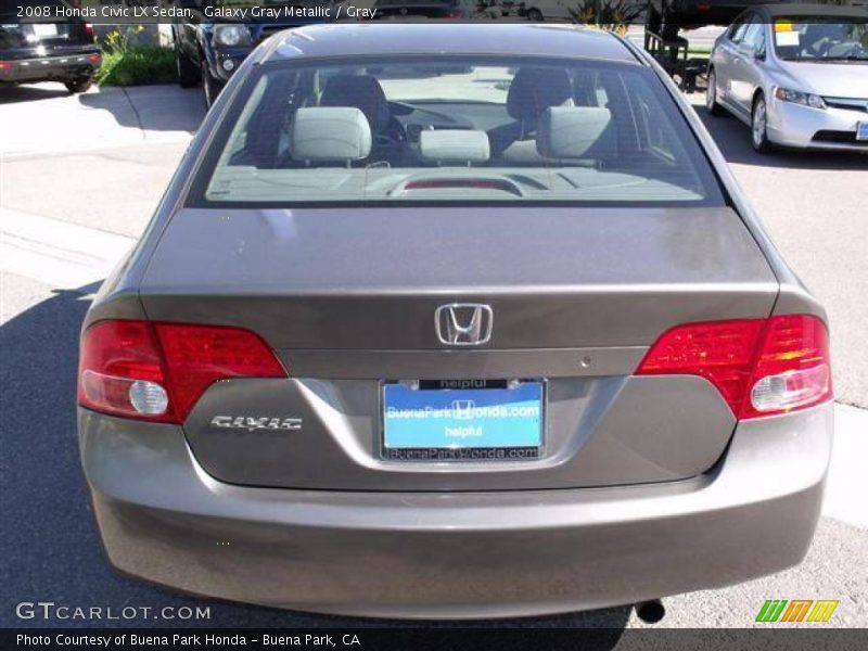 Galaxy Gray Metallic / Gray 2008 Honda Civic LX Sedan
