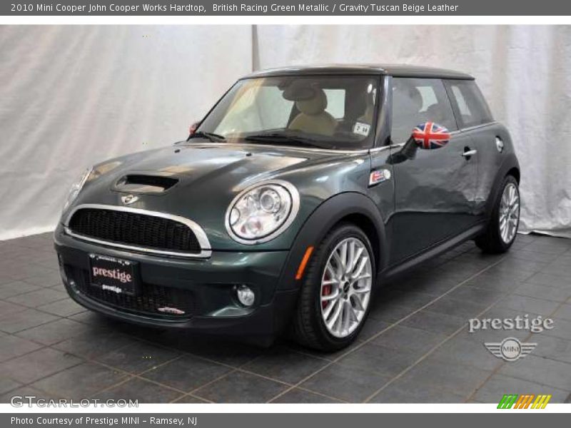 British Racing Green Metallic / Gravity Tuscan Beige Leather 2010 Mini Cooper John Cooper Works Hardtop