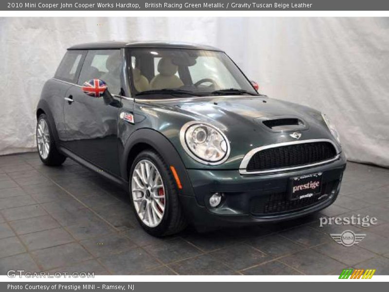 British Racing Green Metallic / Gravity Tuscan Beige Leather 2010 Mini Cooper John Cooper Works Hardtop