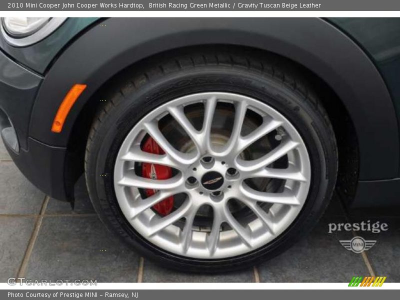 British Racing Green Metallic / Gravity Tuscan Beige Leather 2010 Mini Cooper John Cooper Works Hardtop